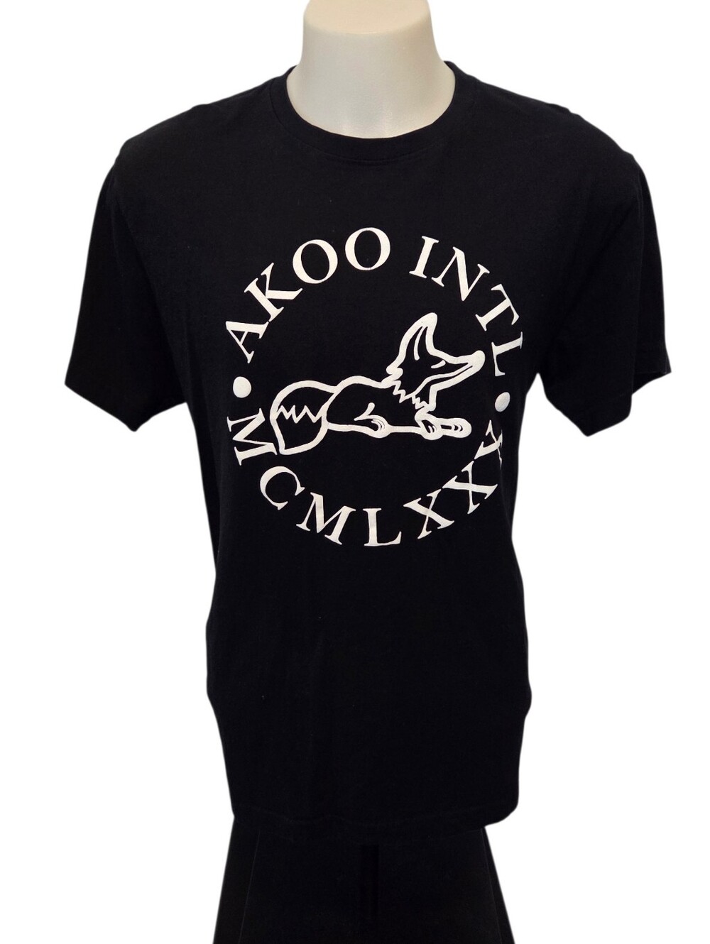 AKOO Men'sBand SS Knit T-Shirt Black Size 2XL